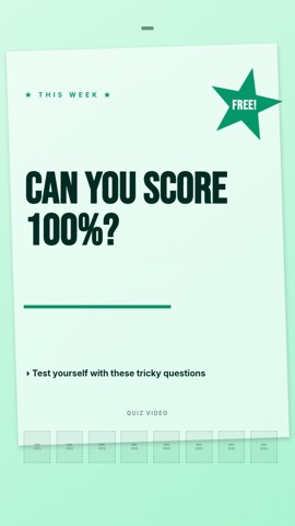 Campus · Mint hook quiz video template preview