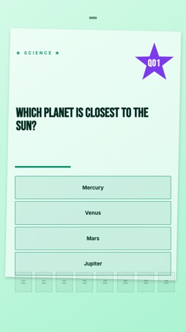 Campus · Mint quiz video template preview