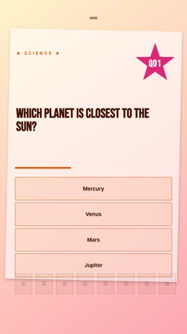 Campus · Peach quiz video template preview