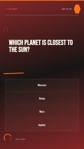 Carbon · Fire quiz video template preview