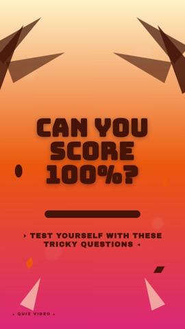 Carnival · Peach hook quiz video template preview