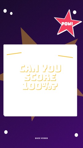 Cartoon · Arcade hook quiz video template preview