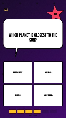 Cartoon · Arcade quiz video template preview