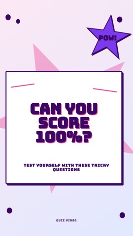 Cartoon · Sweet hook quiz video template preview