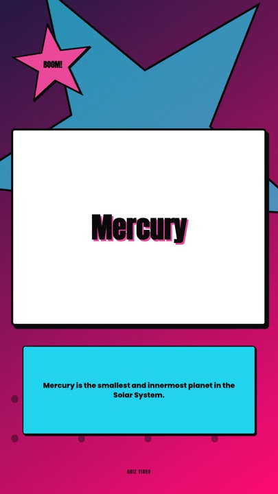 Cartoon · Miami answer quiz video template preview