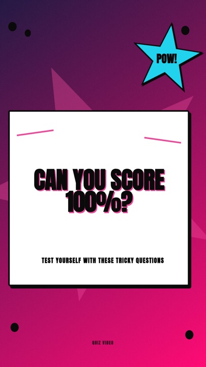 Cartoon · Miami hook quiz video template preview