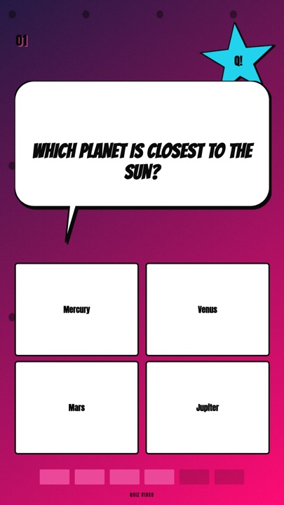 Cartoon · Miami quiz video template preview