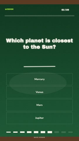 Chalkboard · Classroom quiz video template preview