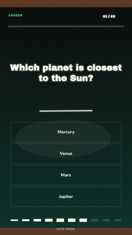 Chalkboard · Green Room quiz video template preview