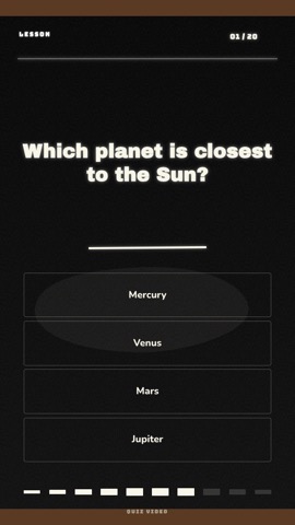 Chalkboard · Midnight quiz video template preview
