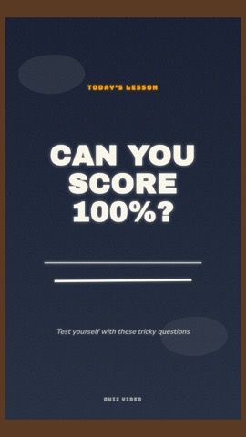 Chalkboard · Slate hook quiz video template preview