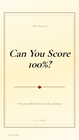 Classic Pub · Cream hook quiz video template preview