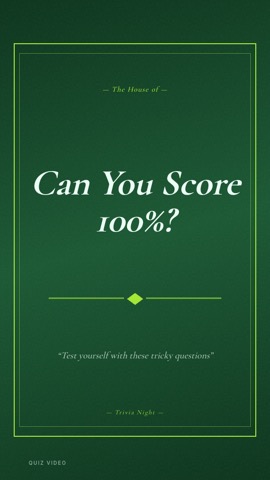 Classic Pub · Forest hook quiz video template preview