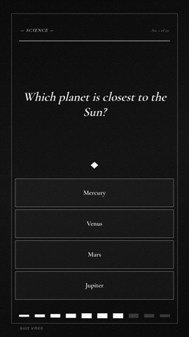 Classic Pub · Noir quiz video template preview