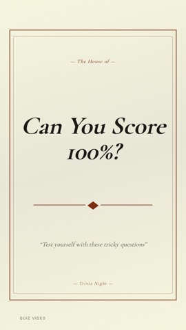 Classic Pub · Parchment hook quiz video template preview