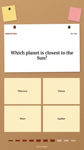 Bulletin · Cork Board quiz video template preview
