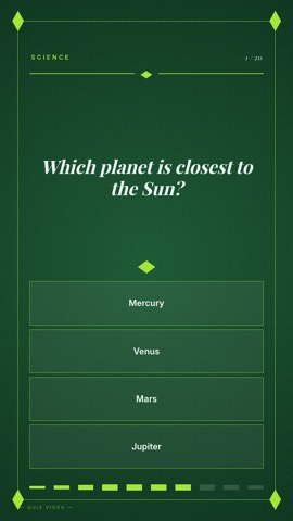 Cocktail Bar · Forest quiz video template preview