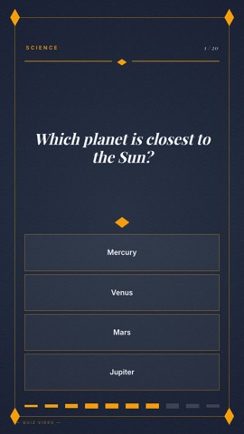 Cocktail Bar · Slate quiz video template preview
