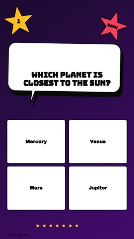 Comic · Arcade quiz video template preview