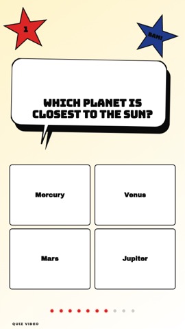 Comic · Classic quiz video template preview