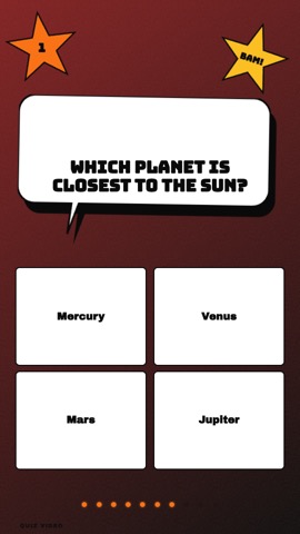 Comic · Fire quiz video template preview