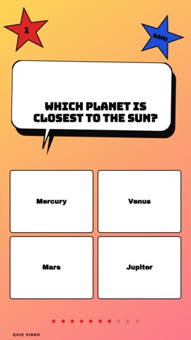 Comic · Pop Art quiz video template preview