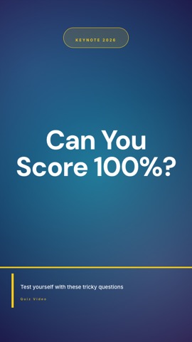 Keynote · Electric hook quiz video template preview