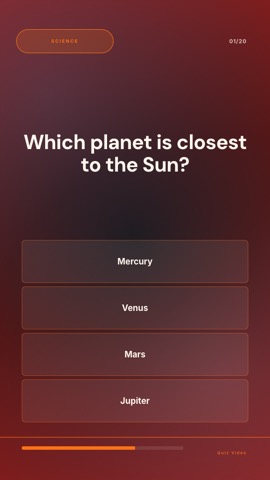 Keynote · Fire quiz video template preview