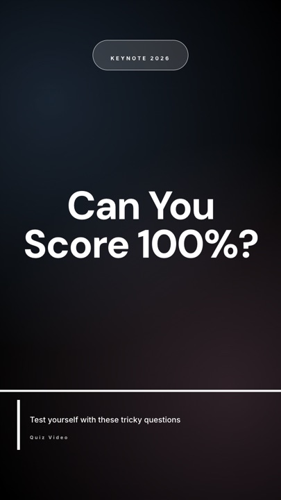 Keynote · Noir hook quiz video template preview