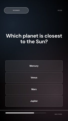 Keynote · Noir quiz video template preview