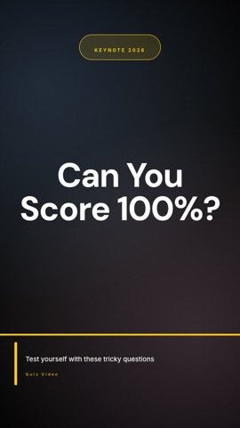 Keynote · Obsidian hook quiz video template preview