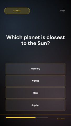 Keynote · Obsidian quiz video template preview