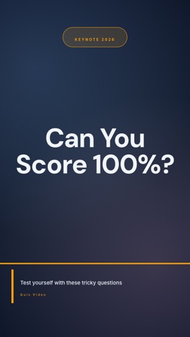 Keynote · Slate hook quiz video template preview