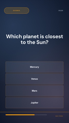 Keynote · Slate quiz video template preview