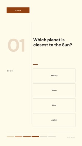 Consulting · Cream quiz video template preview