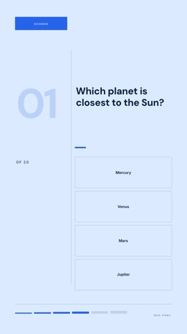 Consulting · Glacier quiz video template preview