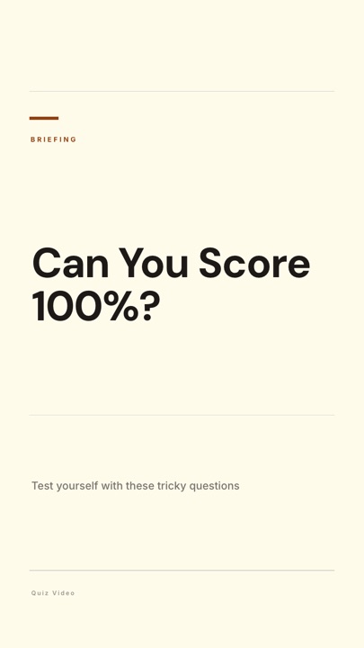 Corporate · Cream hook quiz video template preview