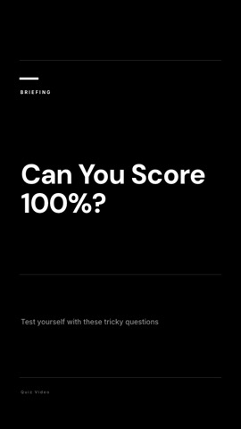 Corporate · Noir hook quiz video template preview