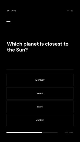 Corporate · Noir quiz video template preview