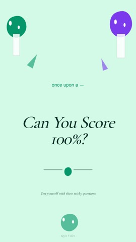 Cottagecore · Mint hook quiz video template preview