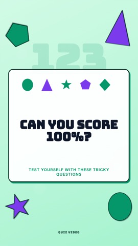 Counting · Mint hook quiz video template preview