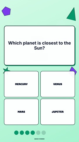 Counting · Mint quiz video template preview