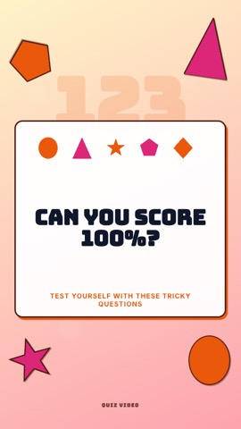 Counting · Peach hook quiz video template preview