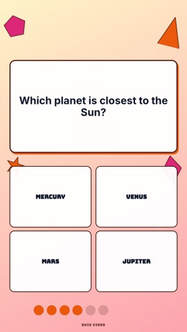 Counting · Peach quiz video template preview