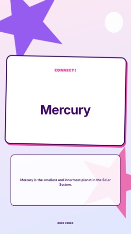 Crayon · Cotton Candy answer quiz video template preview