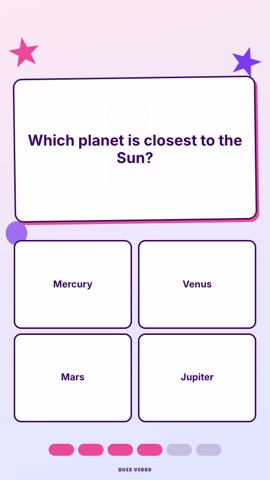 Crayon · Cotton Candy quiz video template preview