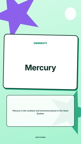 Crayon · Mint answer quiz video template preview