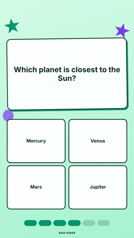 Crayon · Mint quiz video template preview