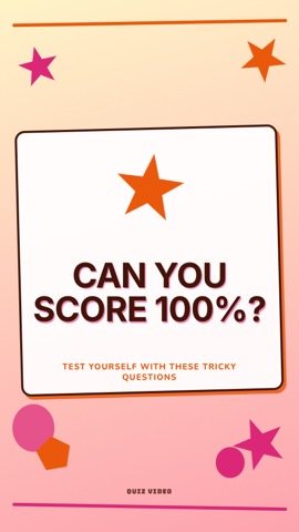 Crayon · Peach hook quiz video template preview
