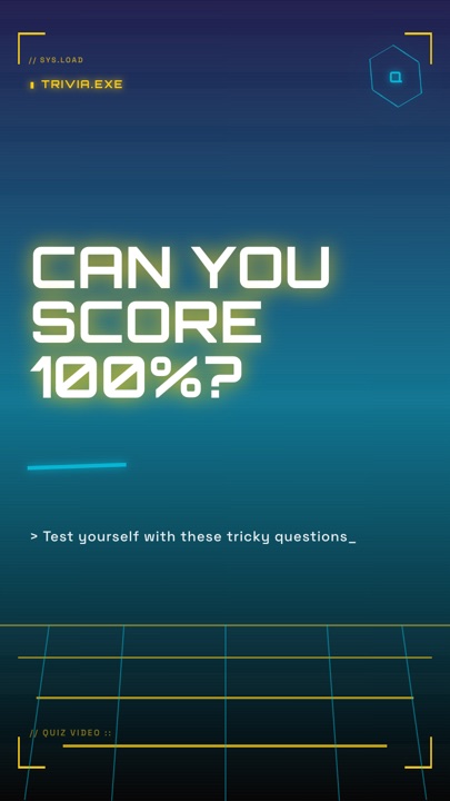 Cyberpunk · Electric hook quiz video template preview